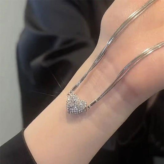 Zircon Heart Magnet Necklace