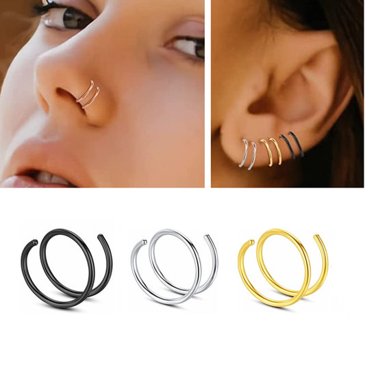 Double-Layer Nose Rings