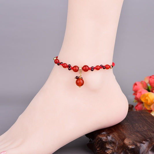 Red Beads Anklet